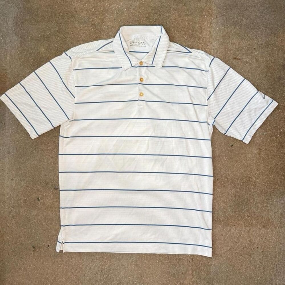 Nike Men's White and Cream Polo-shirts